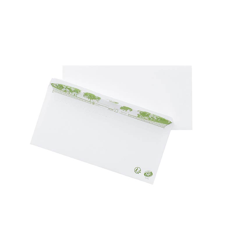 Enveloppes blanches 100% recyclé 80g, 11 x 22cm (x500)